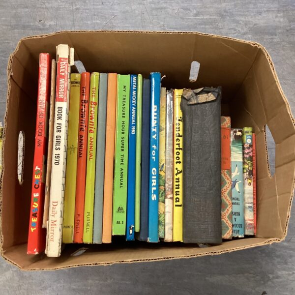 Box of vintage children s annuals including brownie annuals