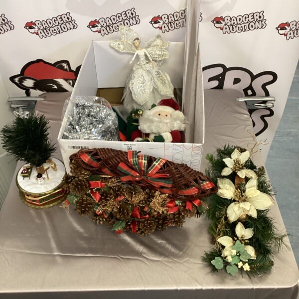 Christmas decorations bundle including advent calendar and angel topper.