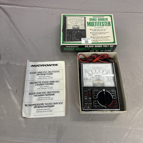 Vintage Micronta multimeter with range doubler function.