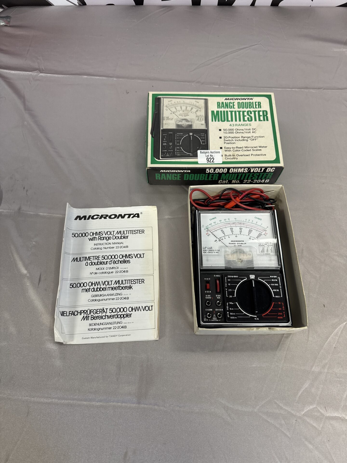922 Micronta range doubler multi tester