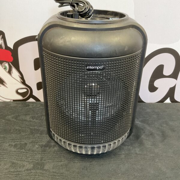 Black Intempo portable speaker with carrying handle.