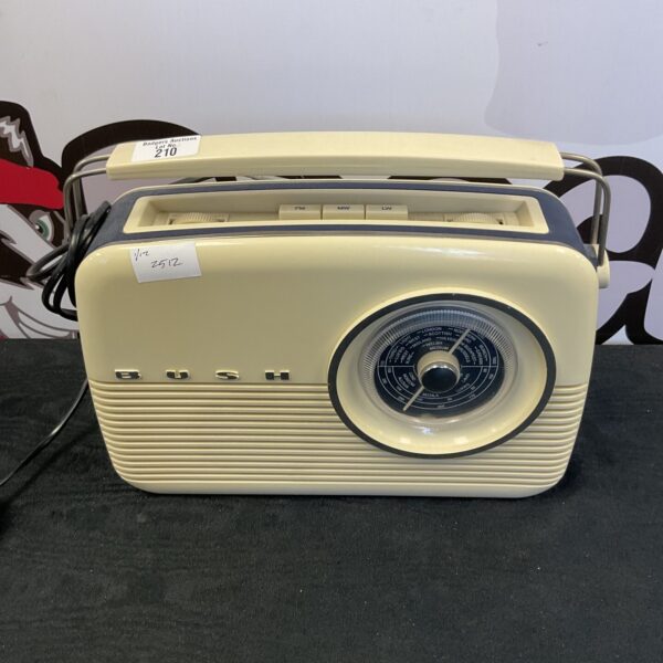 Vintage Bush 2512 portable radio in cream colour.