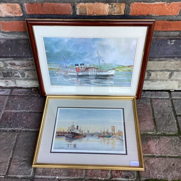 Limited edition steam boat prints by James Burnie and Ron Wilson.