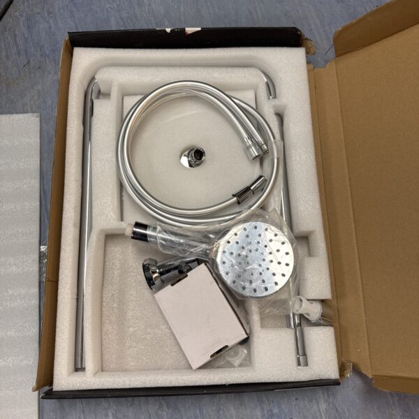 Chrome Grifema G7005 shower rail kit in original packaging.