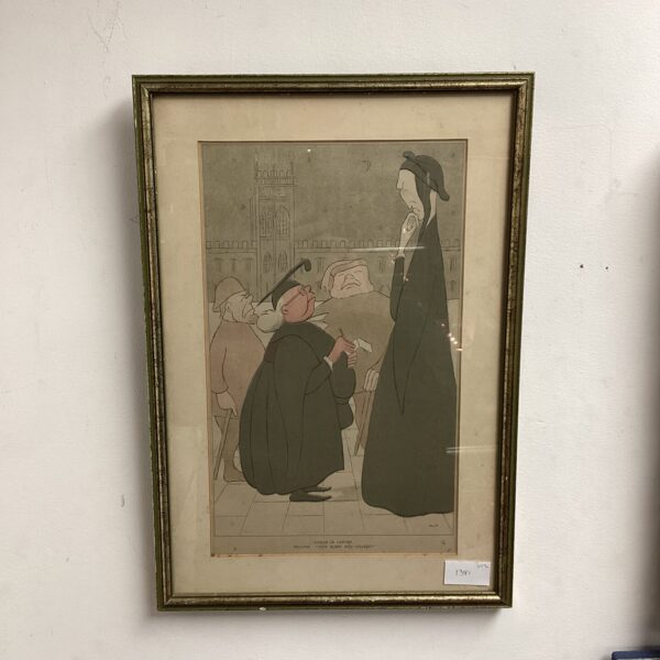 Henry Beerbohm lithograph of Dante at Oxford University