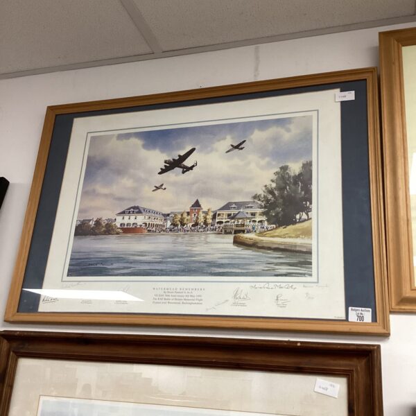 Signed limited edition RAF Memorial Flight print by Denis Pannett.