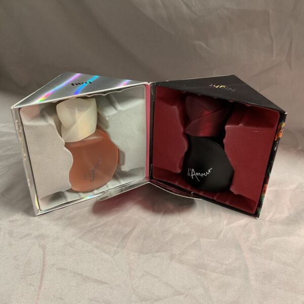 Jardin La Mour perfume set, boxed day and night fragrances.