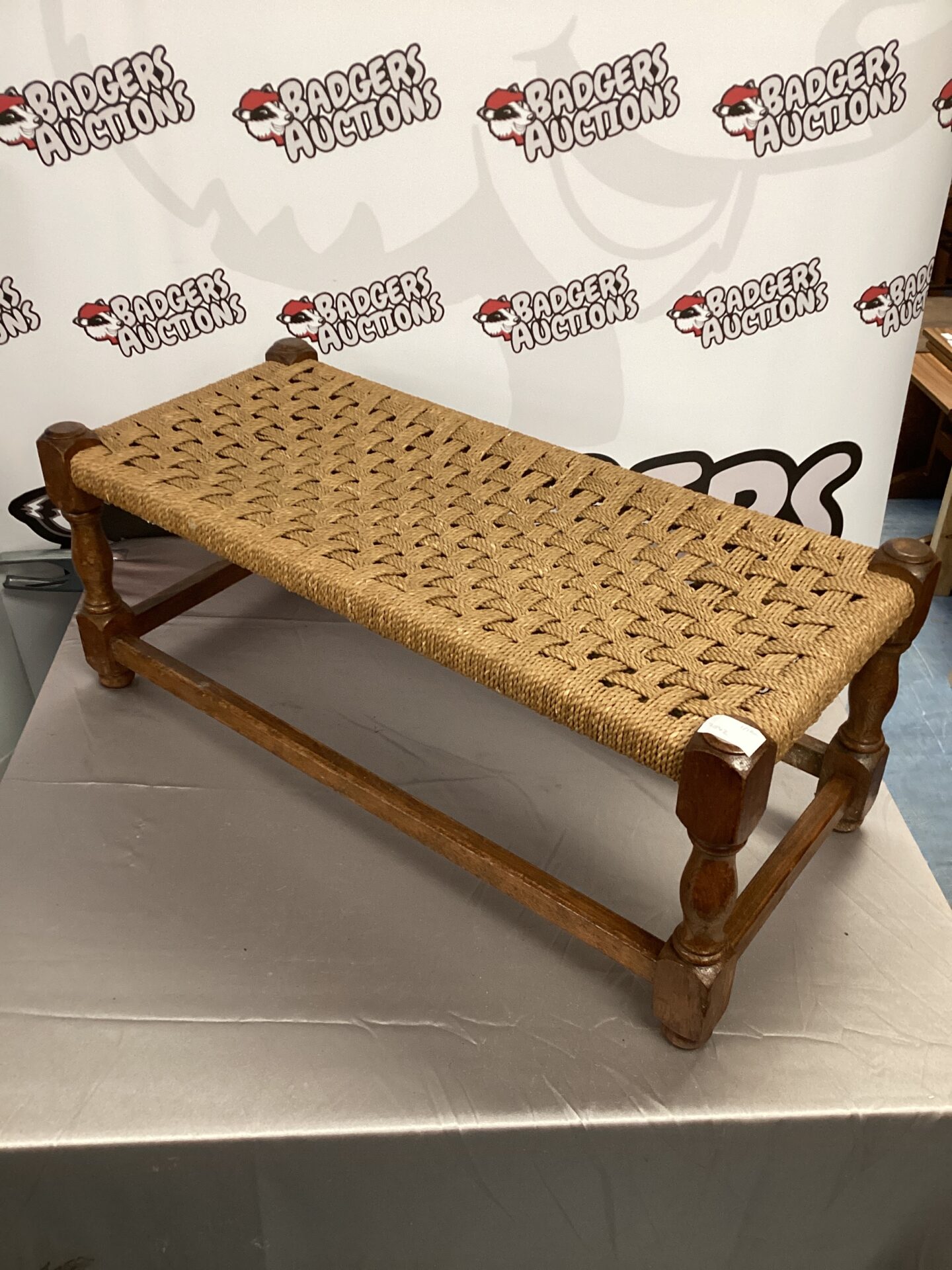 534 Woven footstool