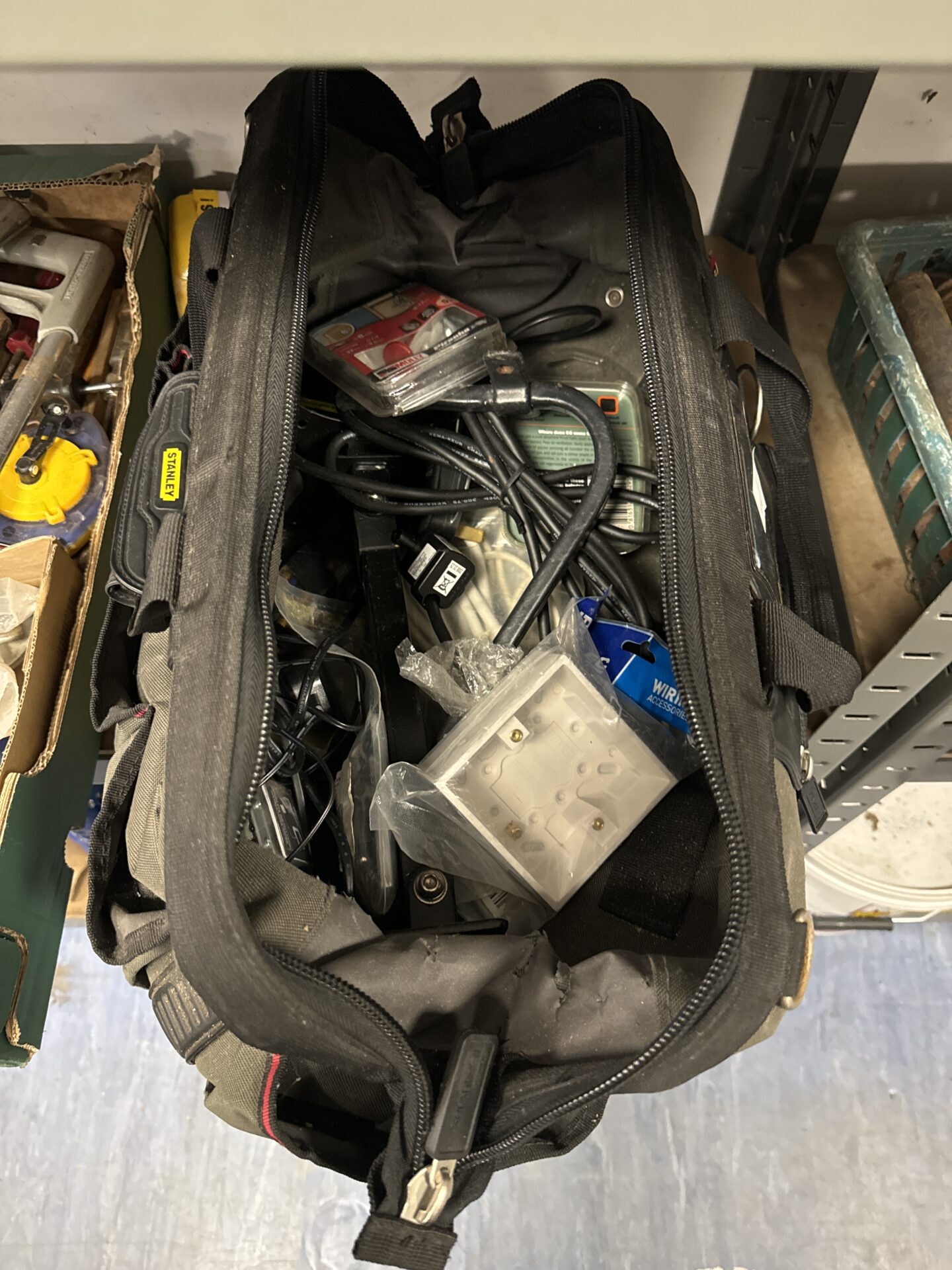 936 Stanley fatmax tool bag with hardware contents