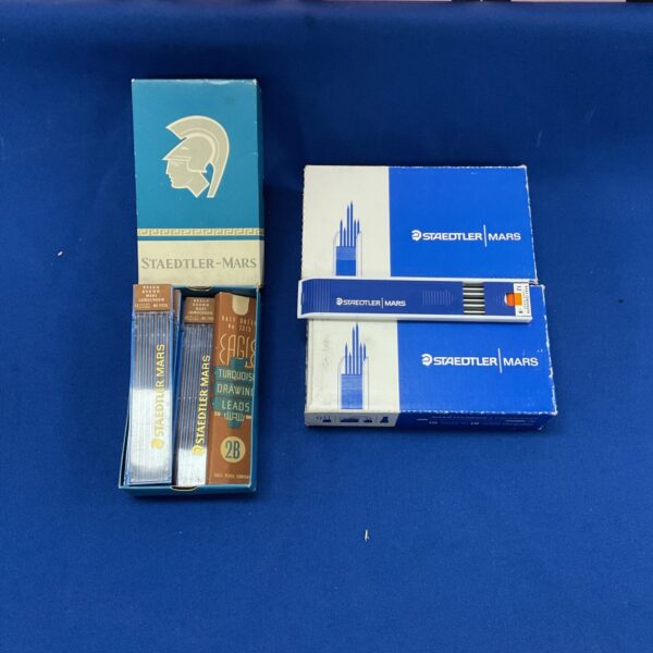 Three boxes of vintage Staedtler Mars 7B pencil leads for drawing.