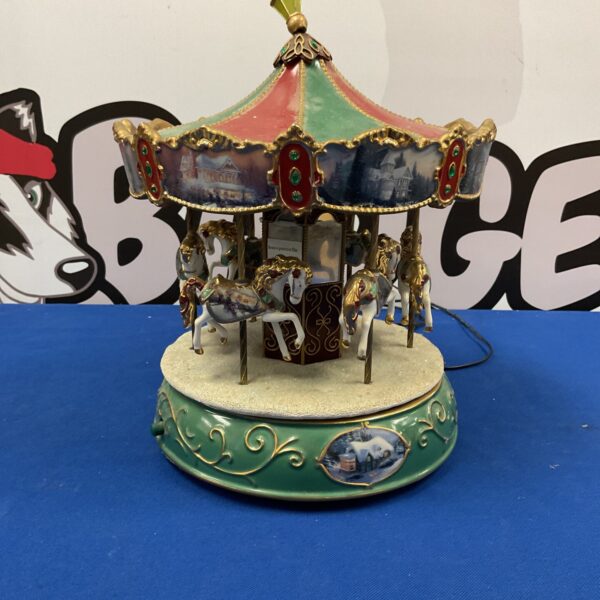 Vintage carousel bedside table lamp with horses.