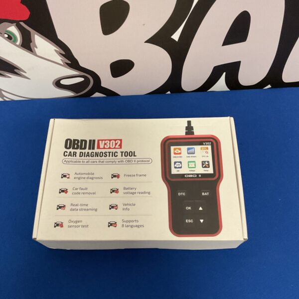 OBD2 V302 scanner for vehicle diagnostics and code reading.
