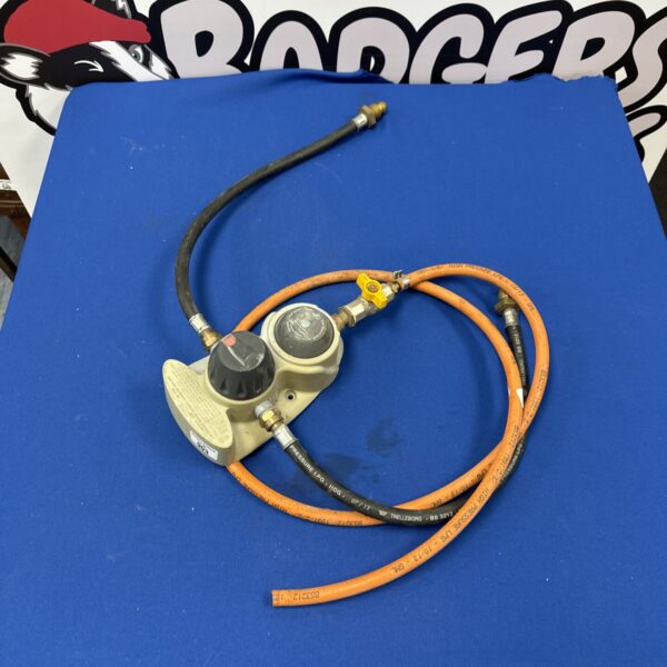 Clesse C800 propane changeover valve with hoses attached.