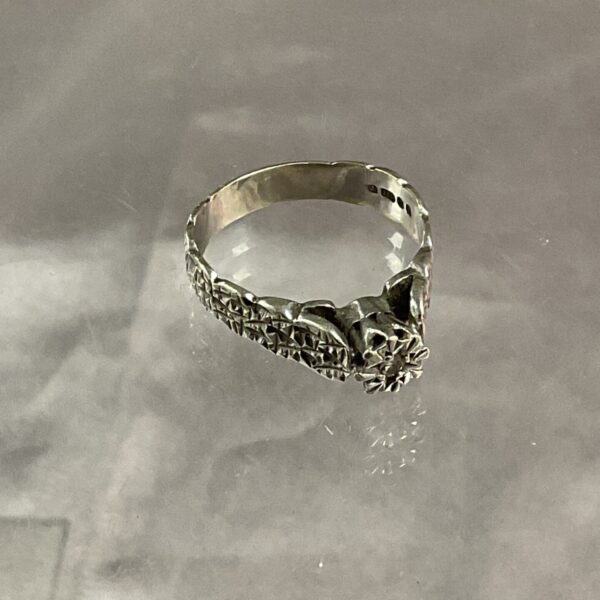 Sparkling 9ct white gold diamond ring, elegant jewellery.
