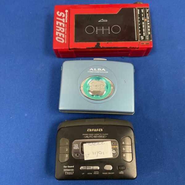 Vintage Aiwa Walkman portable cassette player in used condition.