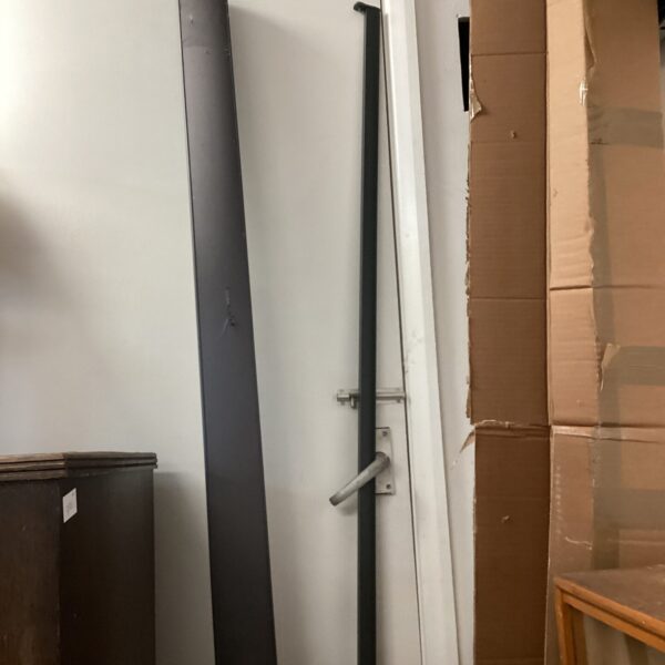 Long metal caravan awning pole for camping.