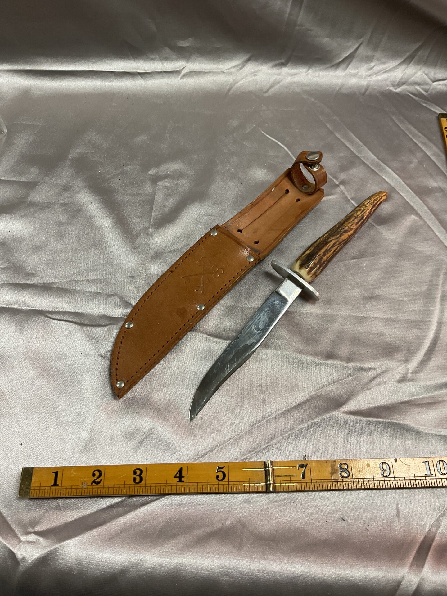 827 William Roger’s Sheffield stag horn handle sheath knife
