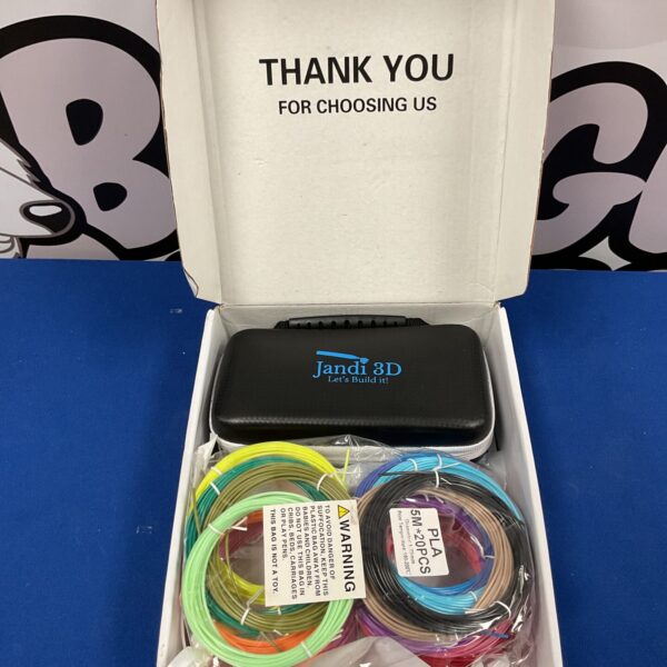 Assorted colourful PLA filaments for a Jandi 3D pen.