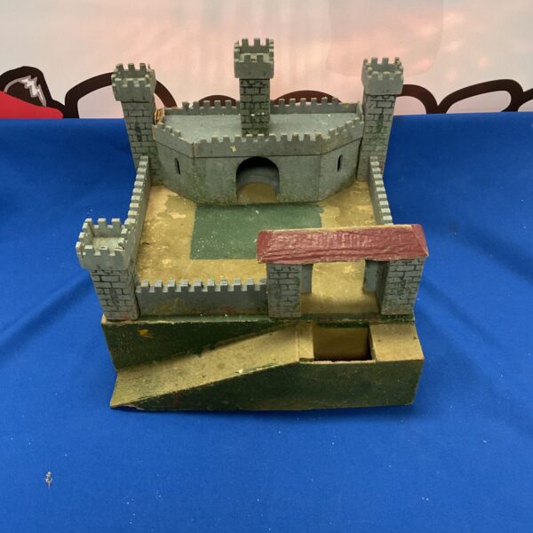 Vintage Triang Knights Castle hardboard playset, front view.