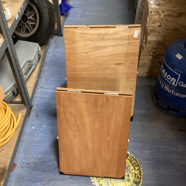 Pair of small wooden A boards for display signage.