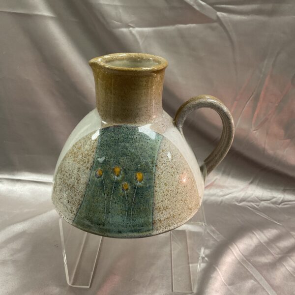 Studio pottery 6”conical jug marked cp