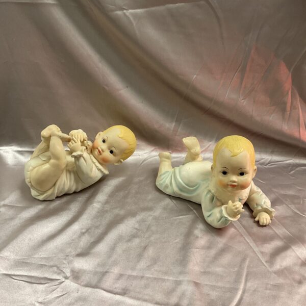 Pair of antique German piano baby dolls