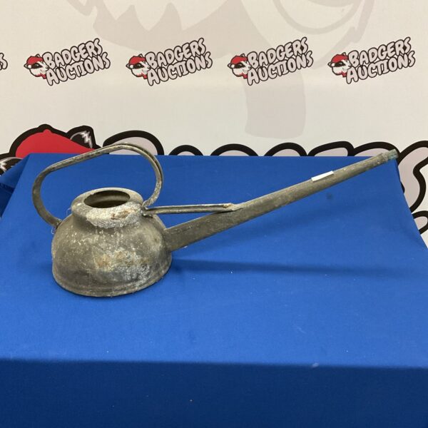 Vintage galvanised watering can for garden use and display.