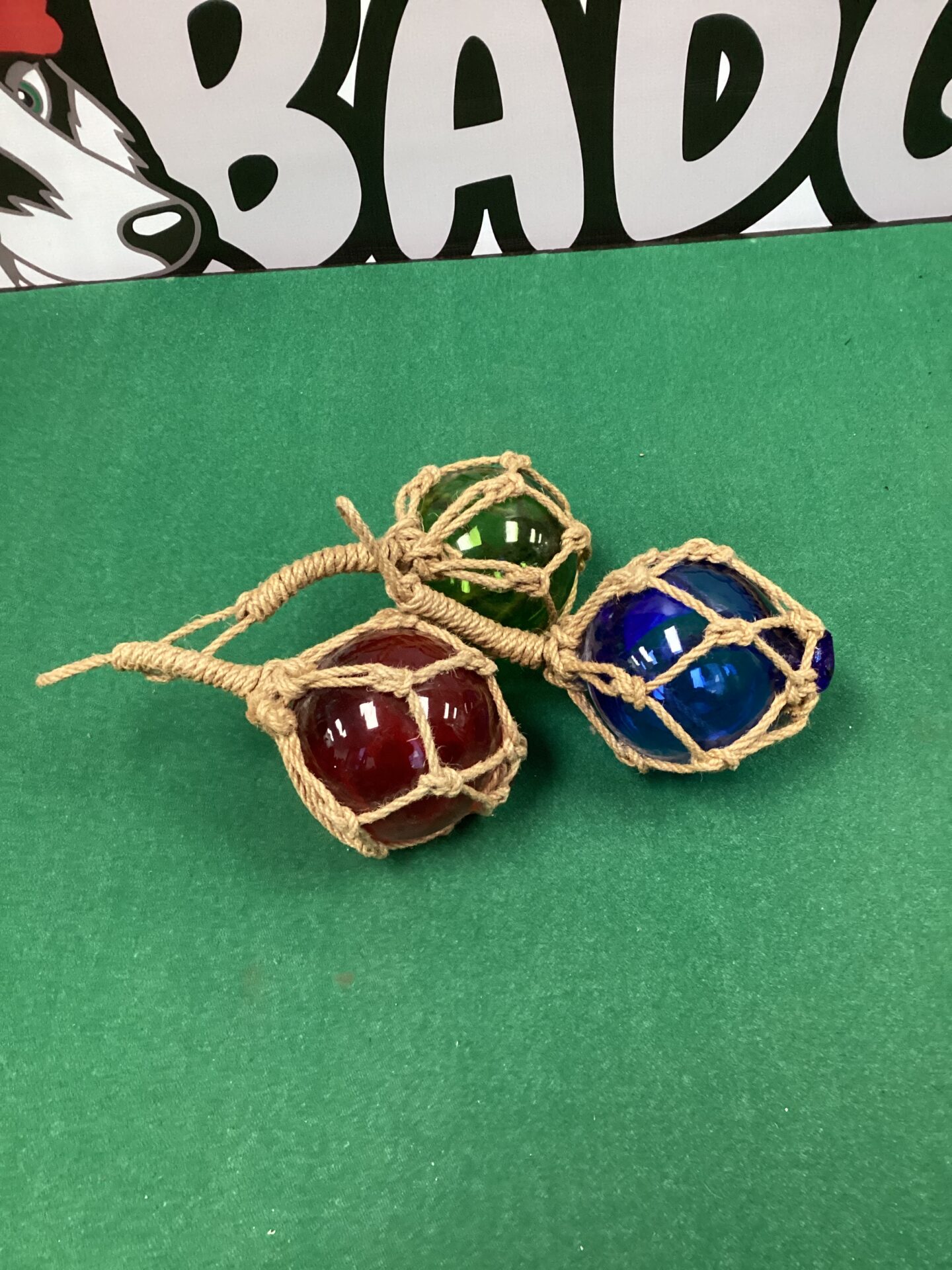 254 Three fishing net floats