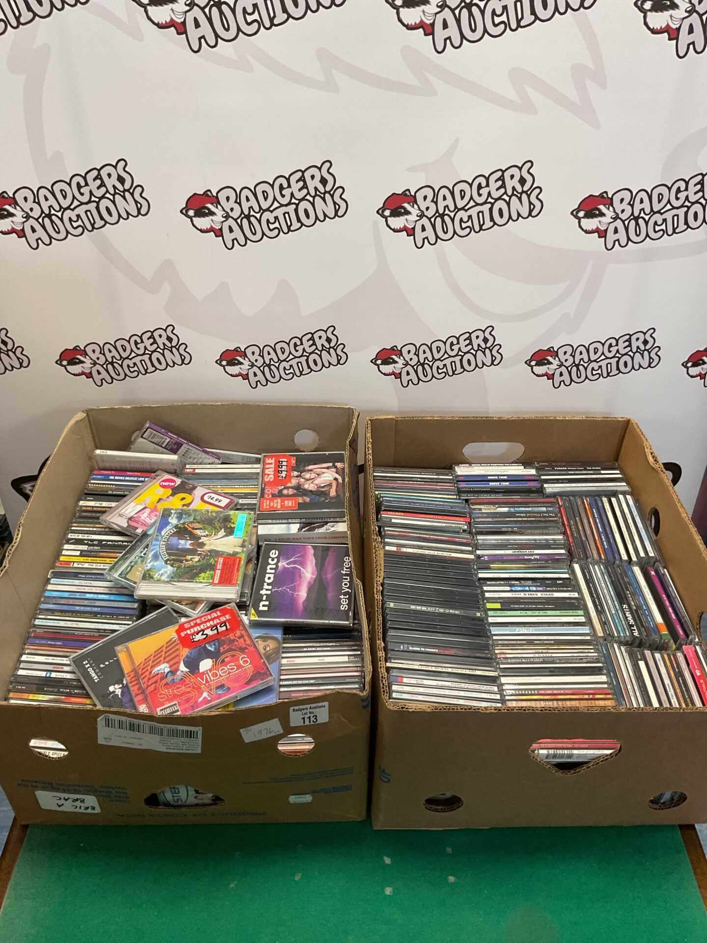 113 Two large boxes of CDs including N-Trance and All Saints