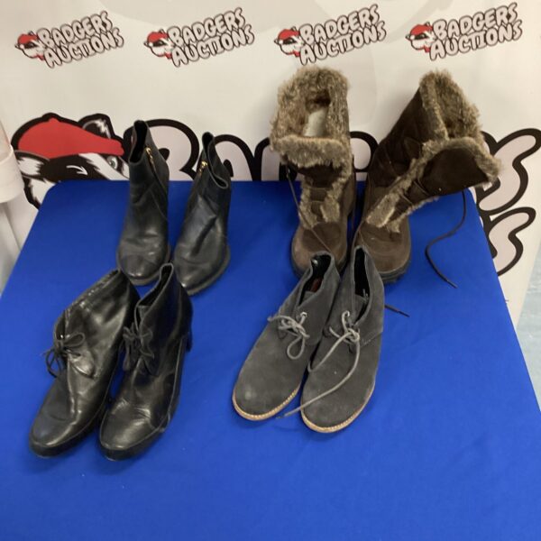 Ladies boot collection featuring Clarks and indigo brands.