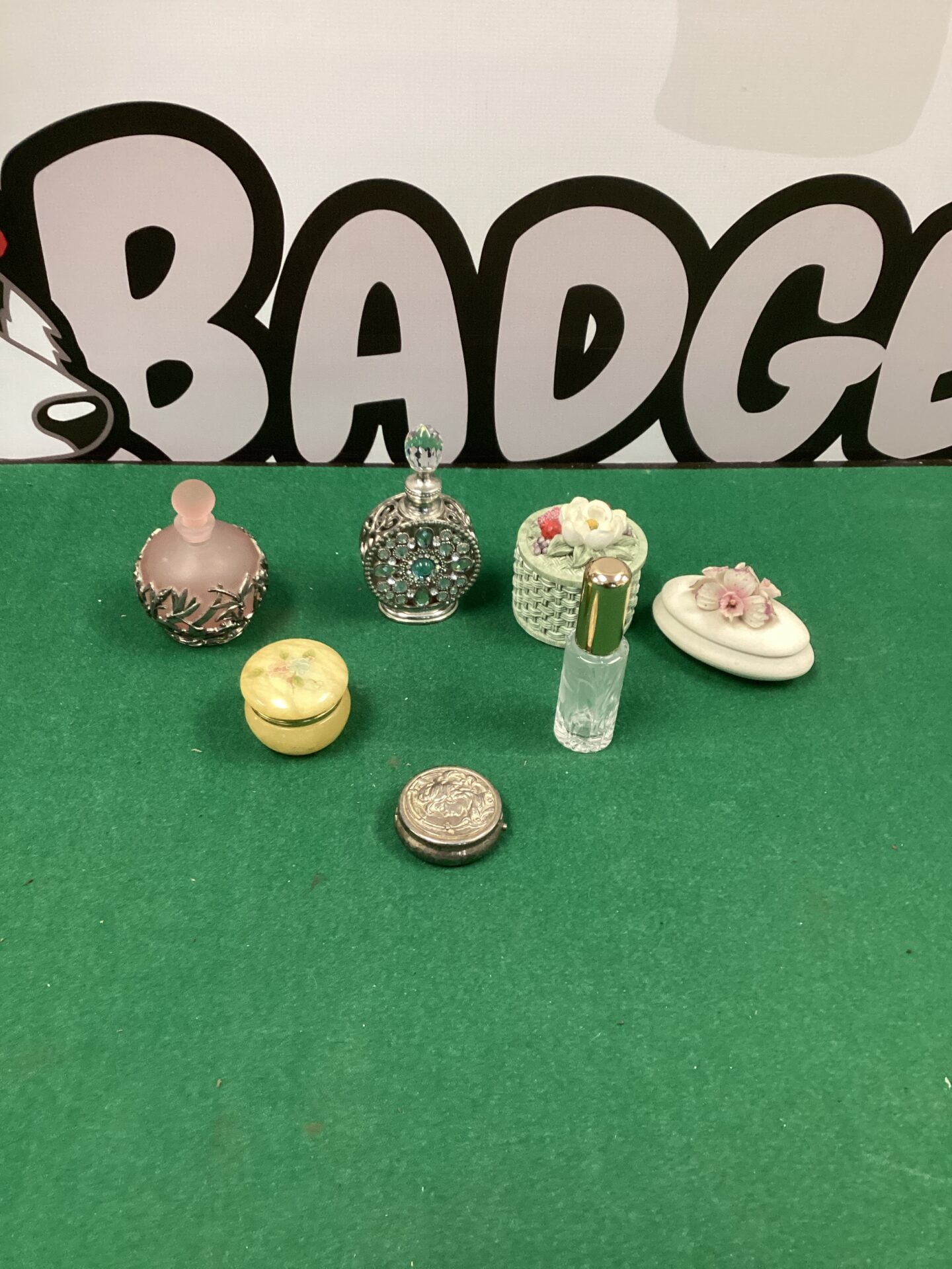272 Selection of Collectable pill pots and perfume bottles