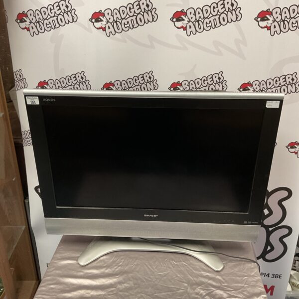 Sharp Aquos 32 inch flatscreen television for auction.