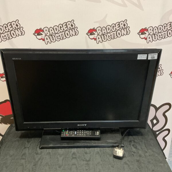 Used Sony Bravia 26 inch flatscreen television for sale.