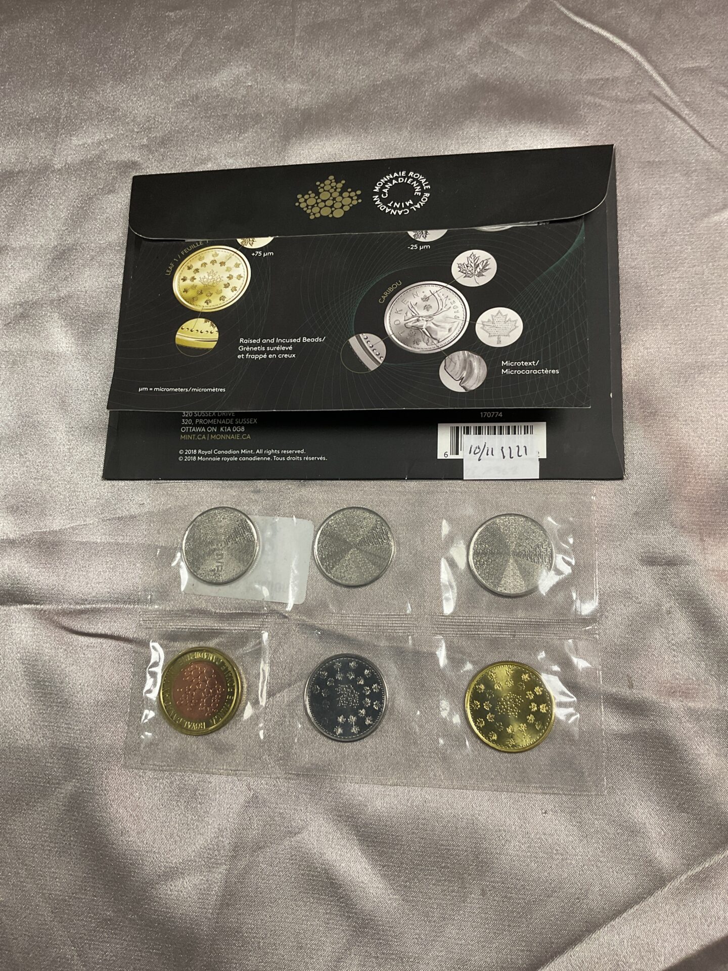 742 Royal Canadian mint Special Edition R&D Security test token set