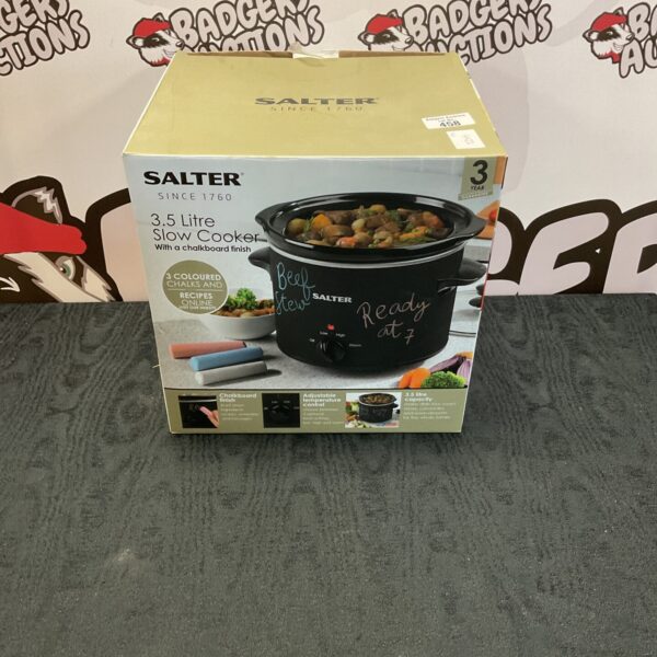 Salter 3.5 litre slow cooker with chalkboard finish.
