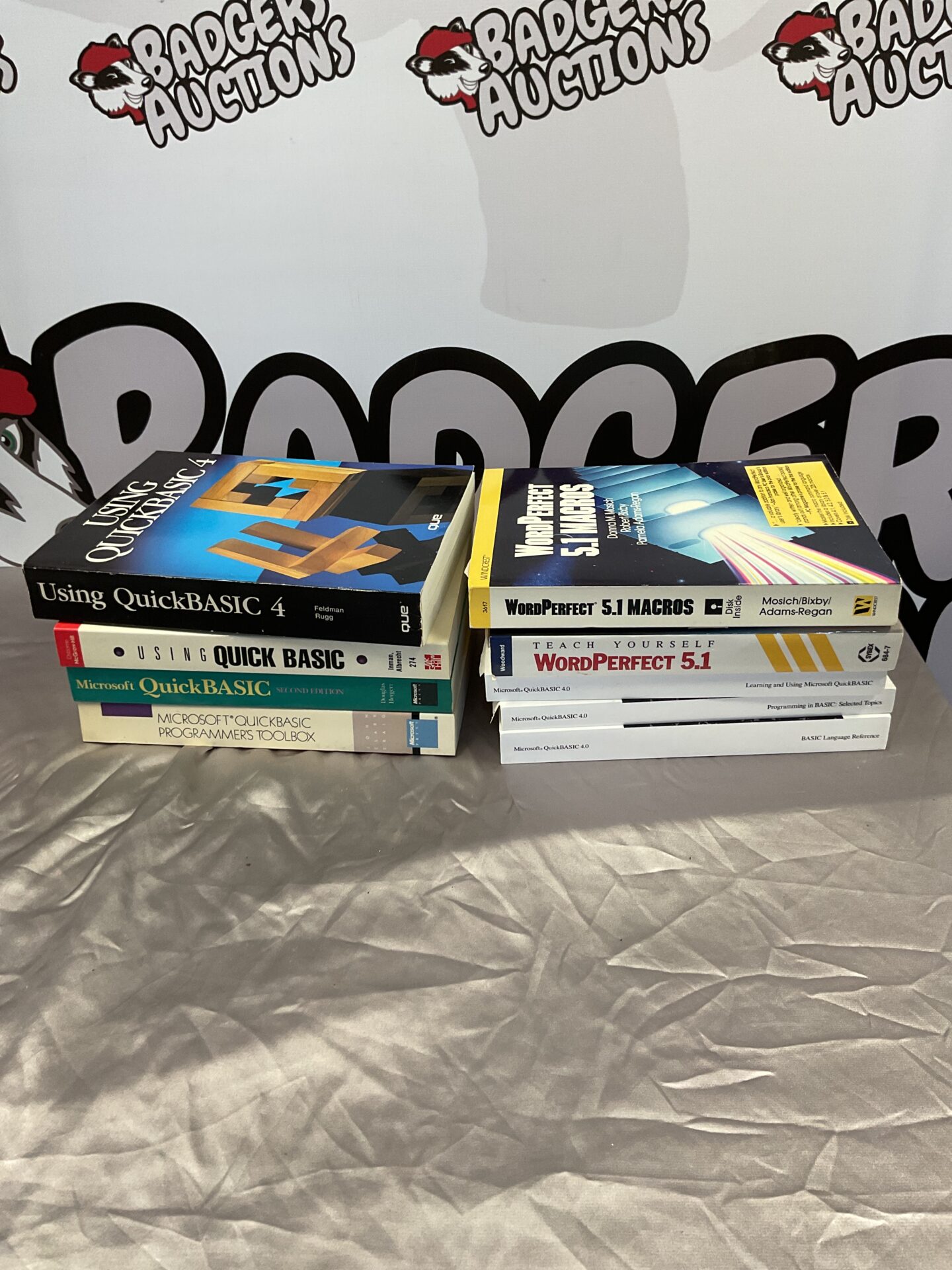 105 Collection of Microsoft quickbasic and WordPerfect training manuals and guides