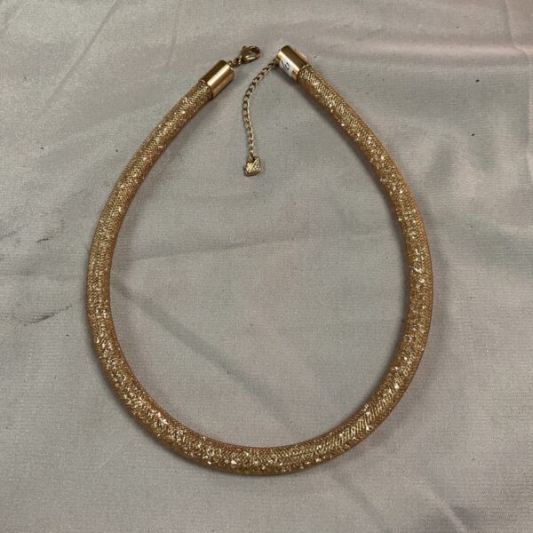 Elegant Swarovski gold tone choker necklace for fashion.