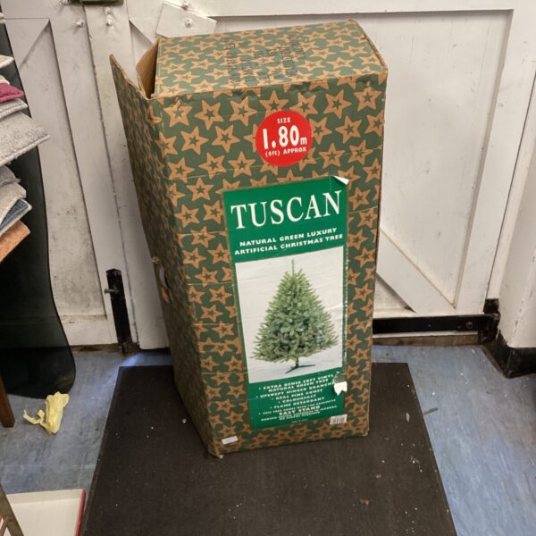 Original box for a Tuscan 6ft artificial Christmas tree.