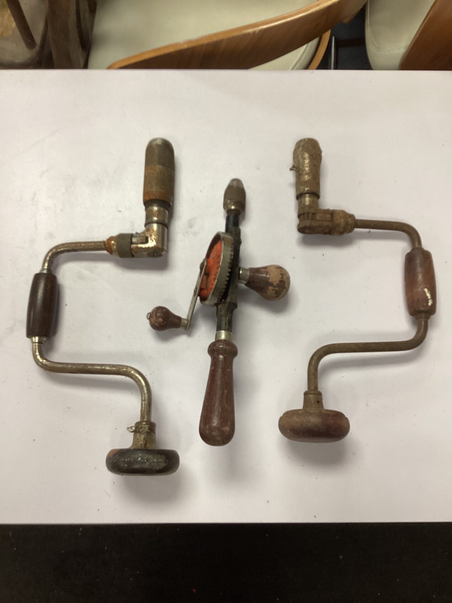 992 Two Brace Drills and a Stanley Hand drill