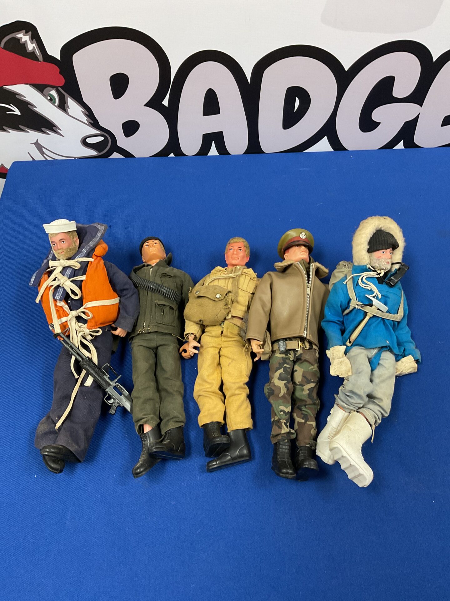 395 five 2005 Hasbro action man figures including sailor