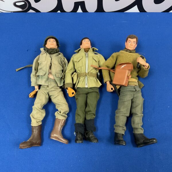 Vintage 1964 Palitoy Action Man figures in a collectible lot.