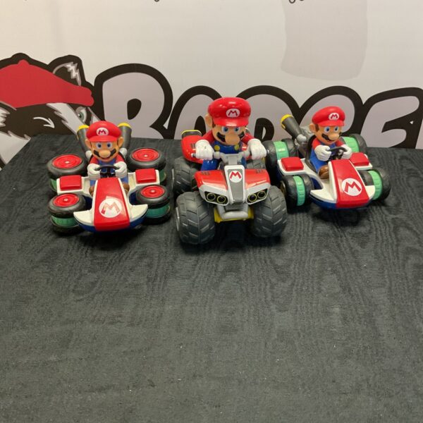 Lot of three Nintendo Super Mario remote control cars for collectors.