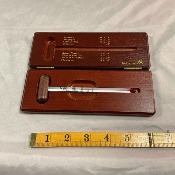 Vintage Air Canada wine thermometer for measuring wine temperature.