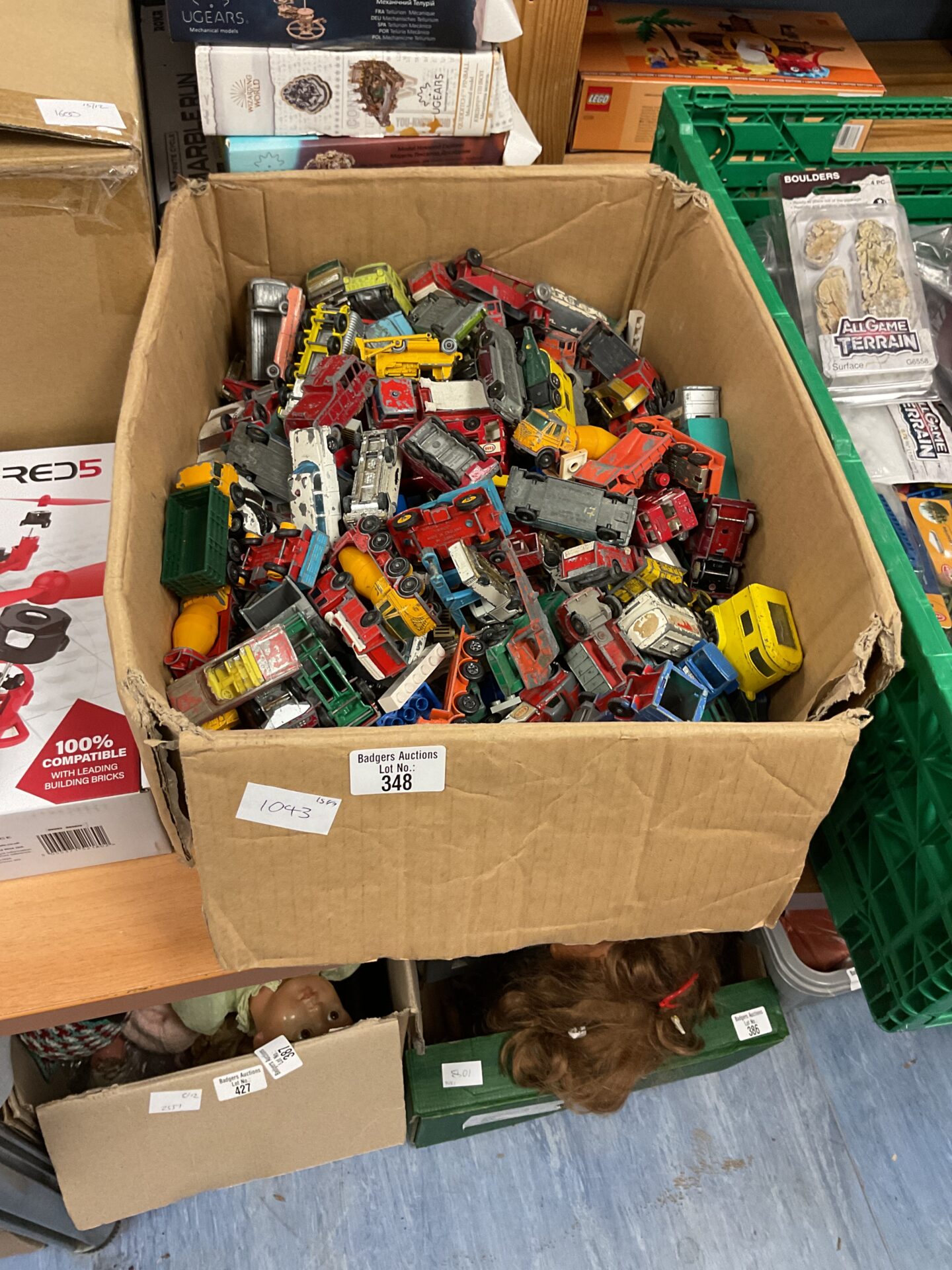 348 Box of moko wheels matchbox diecasts