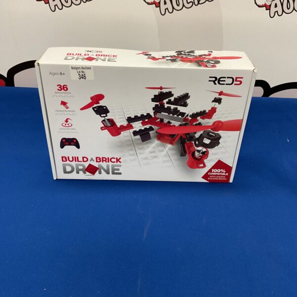 Sealed Red5 Build a Brick Drone, model 346, in packaging.