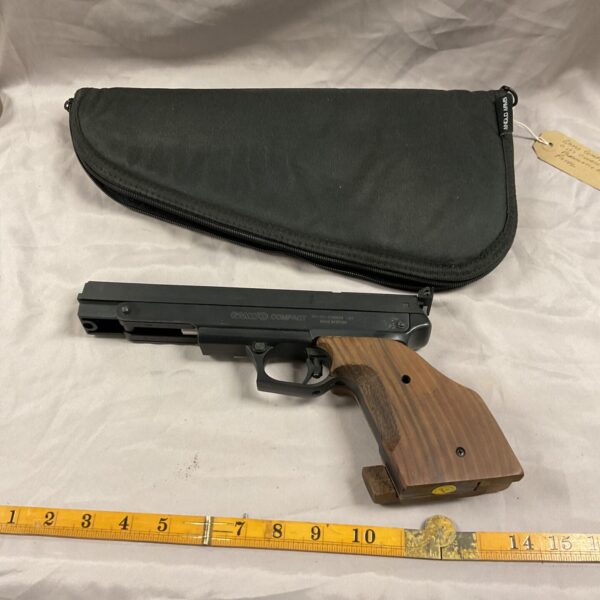 Vintage Gamo Compact .177 pneumatic pistol with wooden grip.