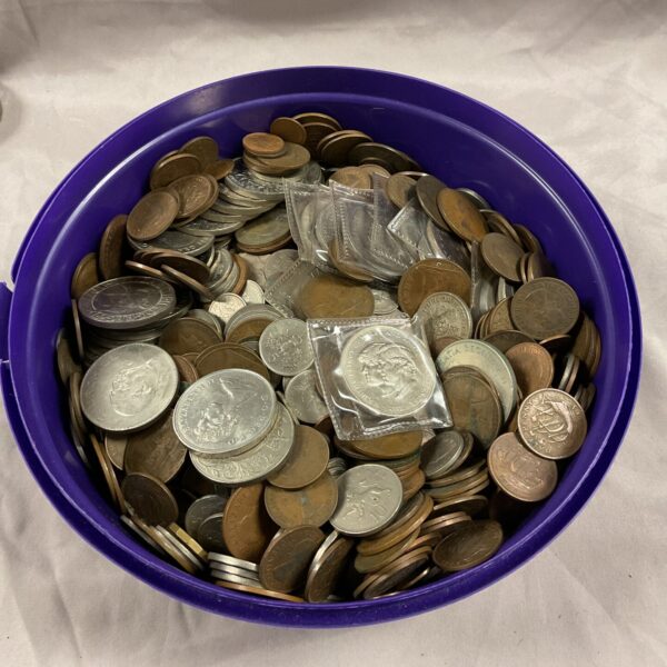 Bulk lot of assorted coins for collectors and hobbyists.