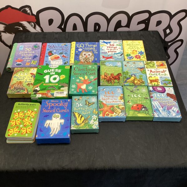 Learning card bundle including animal, butterfly, and science activity cards.