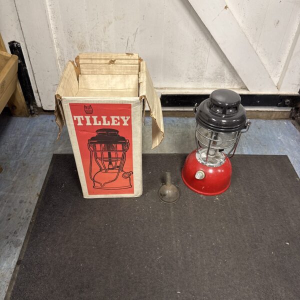 Vintage Tilley X246B stormlight lantern in used condition.