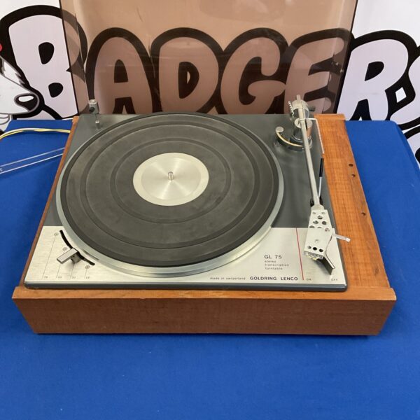 Vintage Goldring Lenco GL75 turntable in used condition.